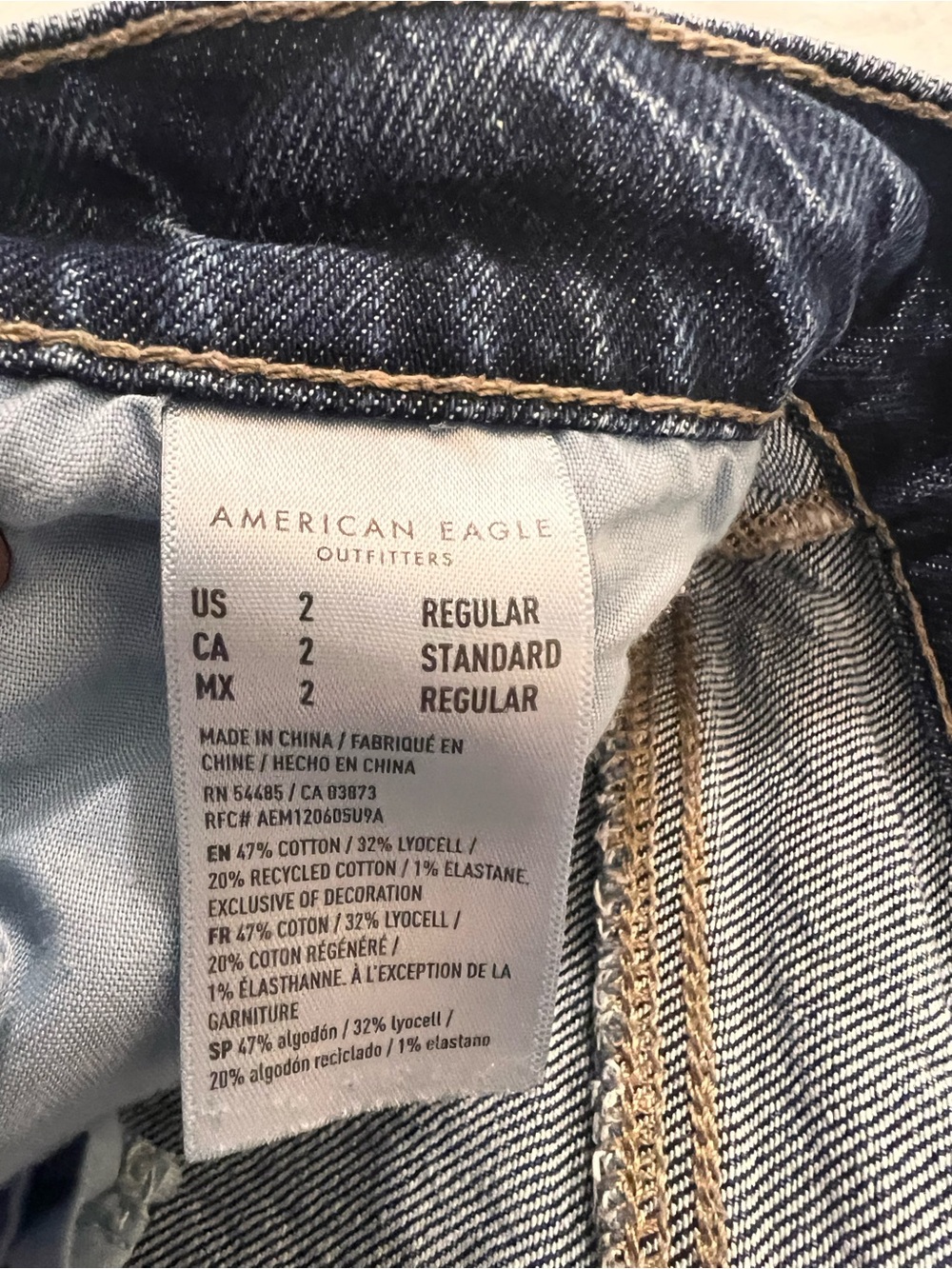 American Eagle Stretch Barrel Jeans – Medium Wash Size 2 - Picture 6 of 7